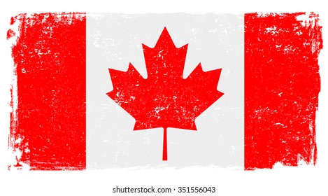 Canadian Vector Flag Isolated On White Background.