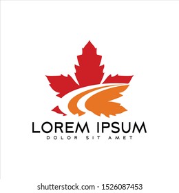 Canadian vector symbol, Maple leaf vector icon on a white background