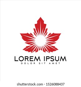 Canadian vector symbol, Maple leaf vector icon on a white background