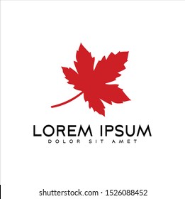 Canadian vector symbol, Maple leaf vector icon on a white background
