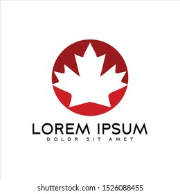 Canadian vector symbol, Maple leaf vector icon on a white background