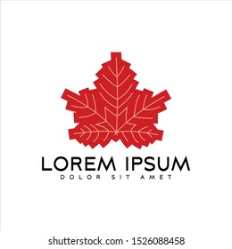 Canadian vector symbol, Maple leaf vector icon on a white background