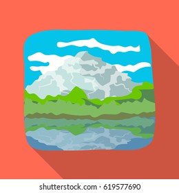 Canadian waterfall. single icon in flat style vector symbol stock illustration web.