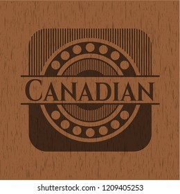 Canadian wooden emblem. Vintage.