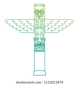 canadian wooden totem icon