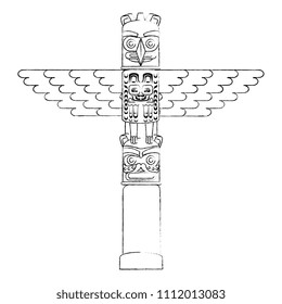 canadian wooden totem icon