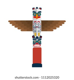 canadian wooden totem icon