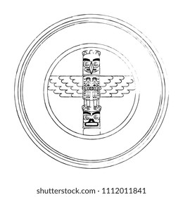 canadian wooden totem seal stamp
