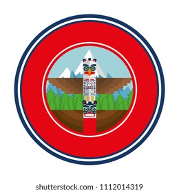 canadian wooden totem seal stamp