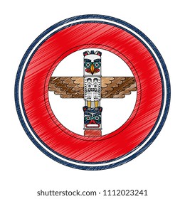canadian wooden totem seal stamp