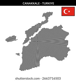 Canakkale unique circle map design