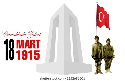 Canakkalel Turkey - March 18 1915: Happy 18th march canakkale victory.