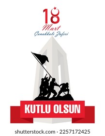 Canakkalel Turkey - March 18 1915: Happy 18th march canakkale victory.