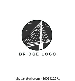 Canal Bridge Logo design vector
