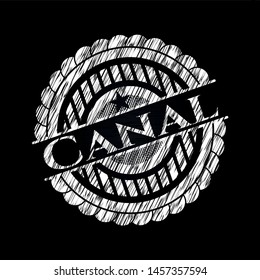 Canal chalk emblem. Vector Illustration. Detailed.