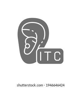 In The Canal Hearing Aid, ITC gray icon.