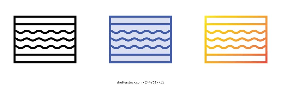 canal icon. Linear, Blue Fill and Gradient Style Design Isolated On White Background