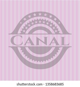 Canal realistic pink emblem