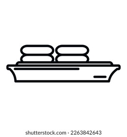 Canal seller icon outline vector. River boat. Thai food