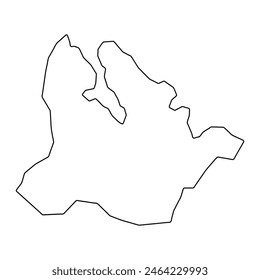 Mapa comunal de Canala, división administrativa de Nueva Caledonia. Ilustración vectorial.