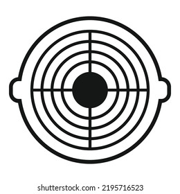 Canalization manhole icon simple vector. City road. Metal steel