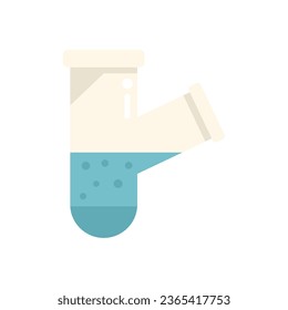 Canalization pipe icon flat vector. Service drain. Repair pump isolated
