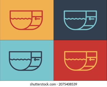 Canalization Tank Logo Template, Simple Flat Icon of water,sewage,sewer