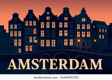 The canals of Amsterdam at sunset offer a serene and picturesque view, with the golden light reflecting on the water and the city’s iconic Dutch architecture
