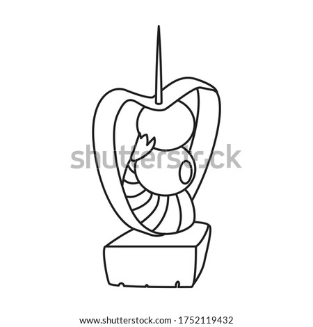 Canape of appetizer vector icon.Line vector icon isolated on white background canape of appetizer.