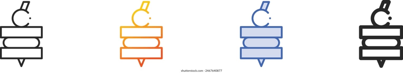 canape icon.Thin Linear, Gradient, Blue Stroke and bold Style Design Isolated On White Background
