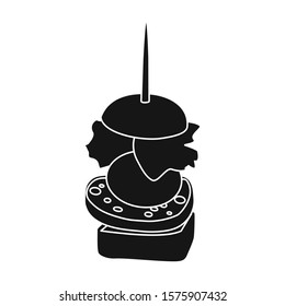 Canape vector icon.Black vector icon isolated on white background canape .