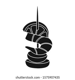Canape vector icon.Black vector icon isolated on white background canape .
