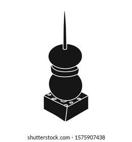 Canape vector icon.Black vector icon isolated on white background canape .