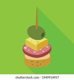 Canape vector icon.Flat vector icon isolated on white background canape .