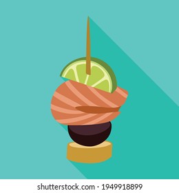 Canape vector icon.Flat vector icon isolated on white background canape .