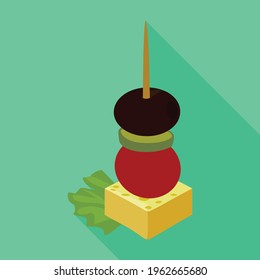 Canape vector icon.Flat vector icon isolated on white background canape .