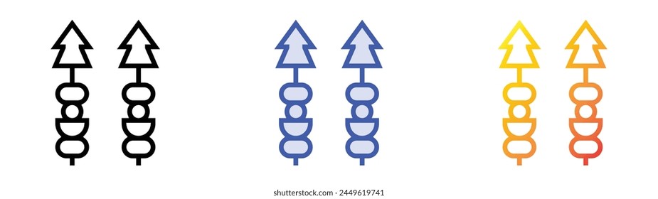canapes icon. Linear, Blue Fill and Gradient Style Design Isolated On White Background