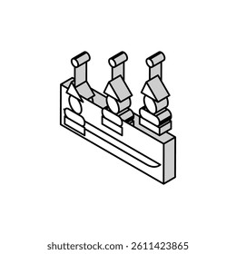 canapes snack isometric icon vector. canapes snack sign. isolated symbol illustration