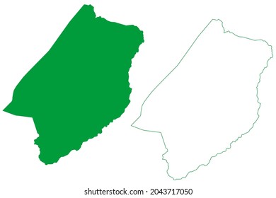 Canapi municipality (Alagoas state, Municipalities of Brazil, Federative Republic of Brazil) map vector illustration, scribble sketch Canapi map
