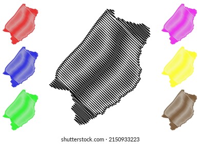 Canapi municipality (Alagoas state, Municipalities of Brazil, Federative Republic of Brazil) map vector illustration, scribble sketch Canapi map