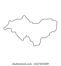 Mapa de la provincia de Canar, división administrativa de Ecuador. Ilustración vectorial.