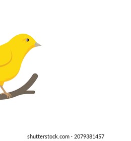 canary bird icon vector illustration concept design template