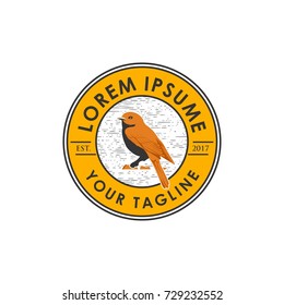 canary bird logo design template