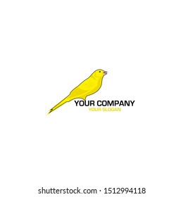 Canary Bird Logo Design Vector