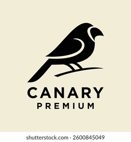 Canary Bird logo icon design illustration template