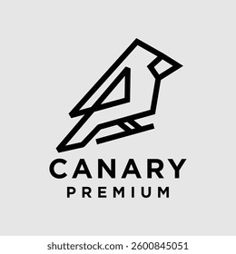 Canary Bird logo icon design illustration template