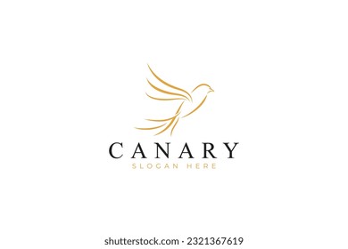 Canary Bird Luxury Gold Symbol Business Company Logo