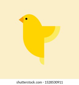 Canary  bird vector. canary bird vector icon in flat style.