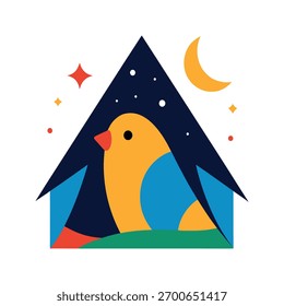 Canary ein süßer Vogel Vektor Kunst Illustration
