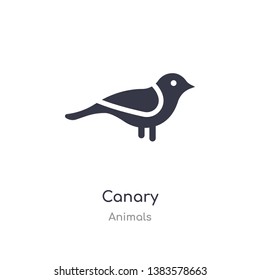 canary icon. isolated canary icon vector illustration from animals collection. editable sing symbol can be use for web site and mobile app